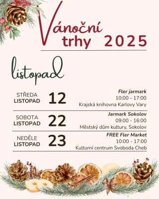 Vánoční trhy začínají 😁🎄 První jarmark, kde se můžeme v listopadu potkat jsou Karlovy Vary 12.11. Následuje Sokolov 22.11....